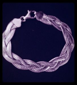 Sterling silver 2 sided bracelet
